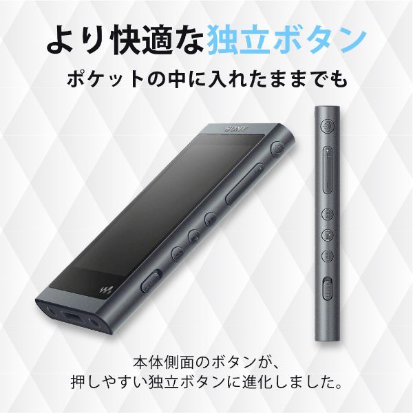 SONY NW-A55-B グレイッシュブラック Walkman(ウォークマン) A50シリーズ [ハイレゾ音源対応 ポータブルオーディオプレーヤー  (16GB)]